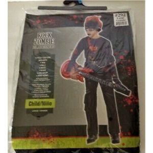 Child ROCK ZOMBIE COSTUME L 12-14 NEW
